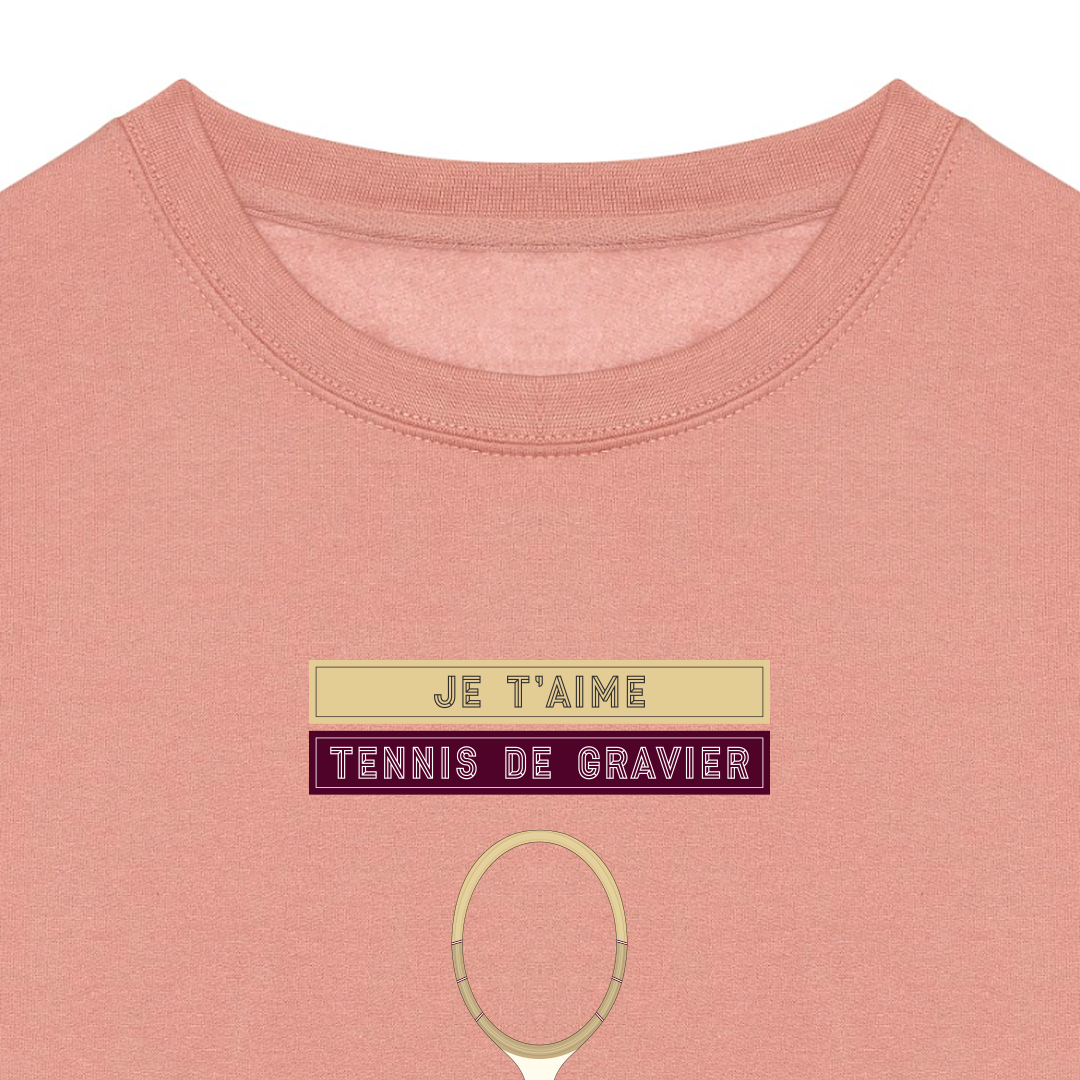 Dames tennis sweater - Je t'aime tennis de gravier